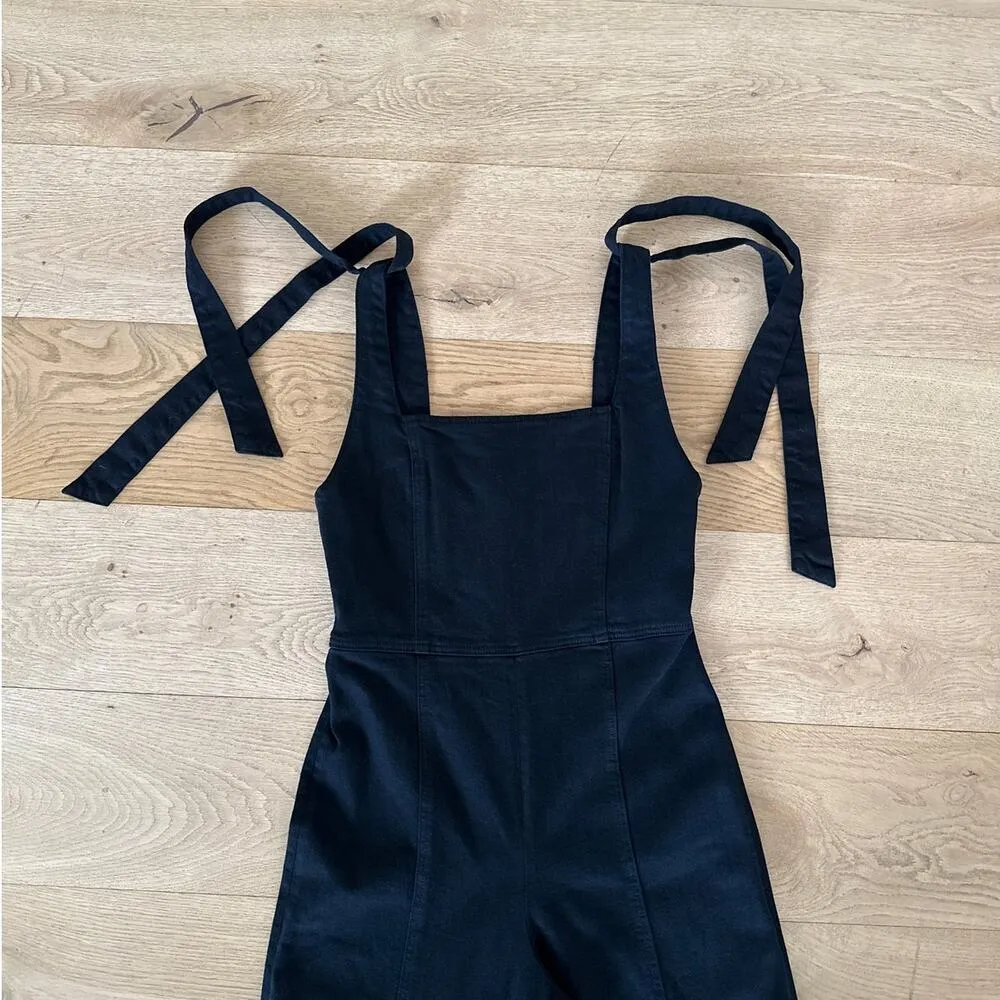 Alice + Olivia Jeans - Kinley Tie Shoulder Gaucho Jumpsuit in Black - Image 2