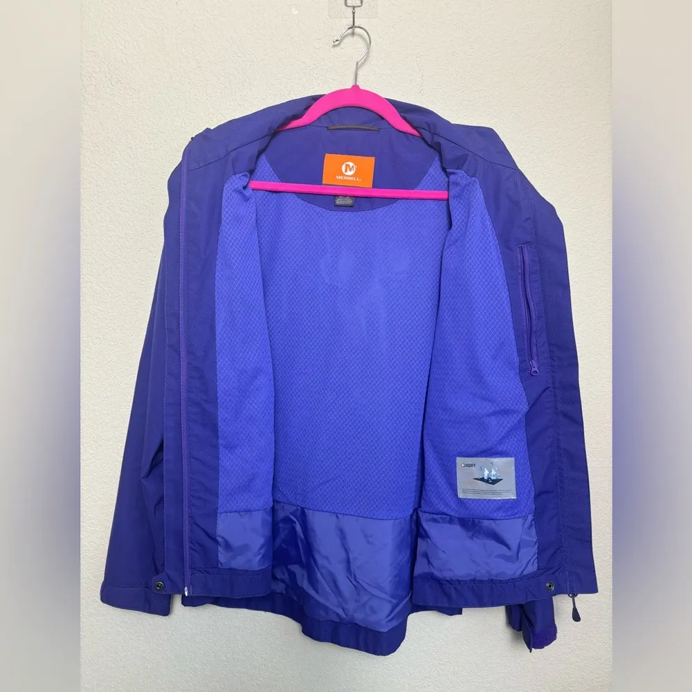 Merrell Nova Purple Select XDry Hooded Waterproof Hiking Rain Jacket M - Image 3