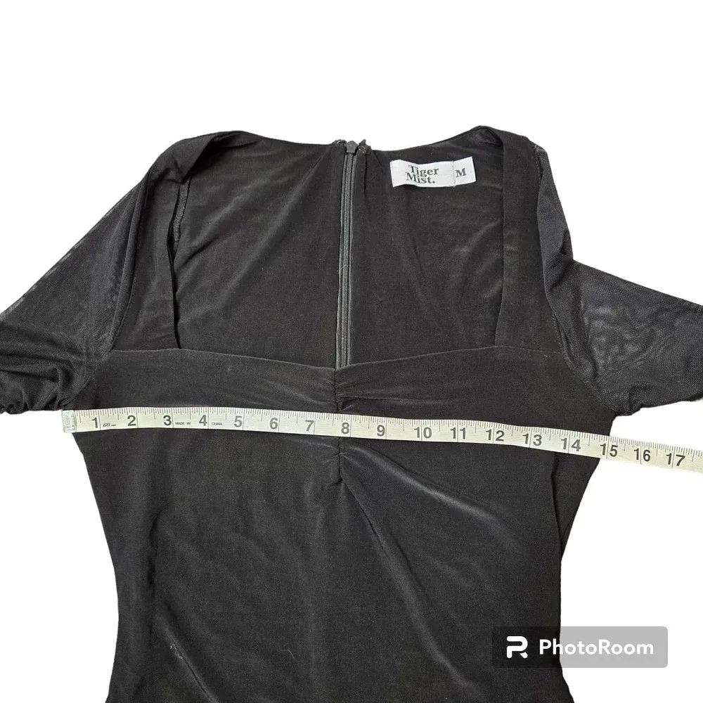 Tiger Mist Black Zira Mesh Bodysuit - Image 4