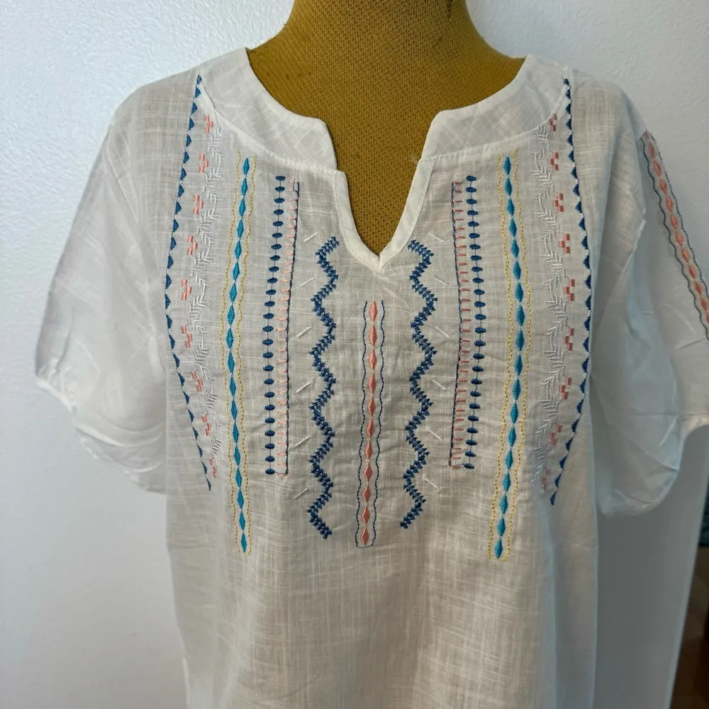 New Summer Women Embroidery Cotton Hemp T - Image 7