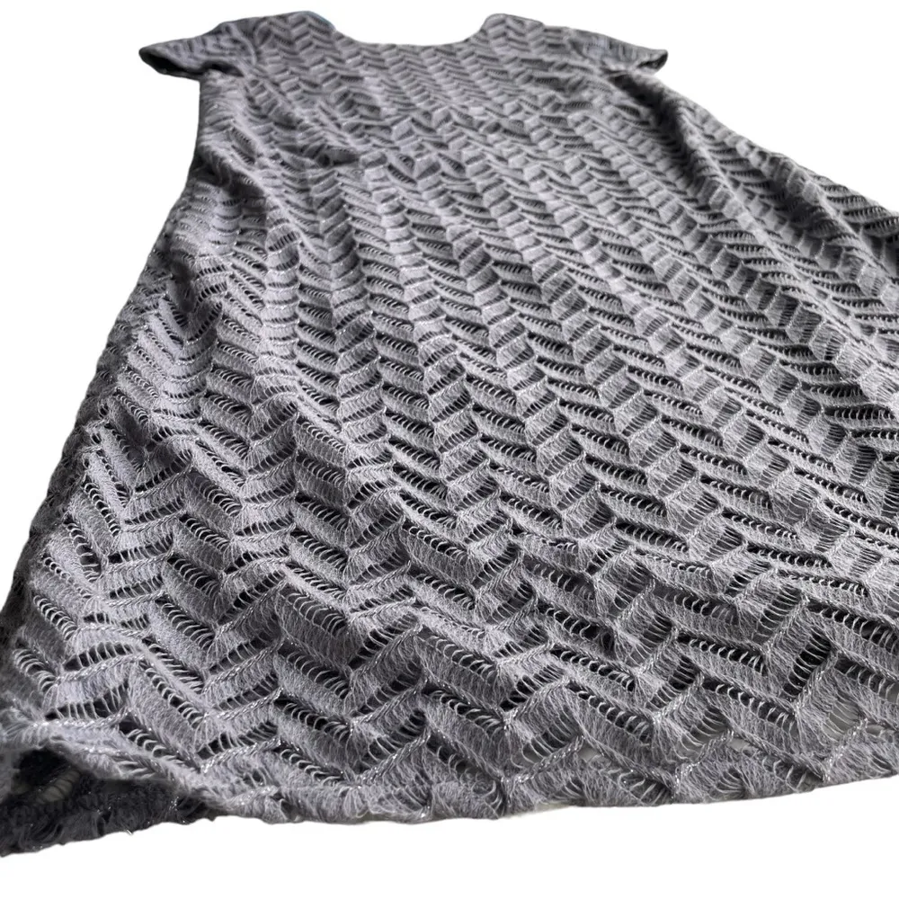 Suzi CHIN for Maggy Boutique Lace Crochet Sheath Dress Purple Size 8 formal - Image 5