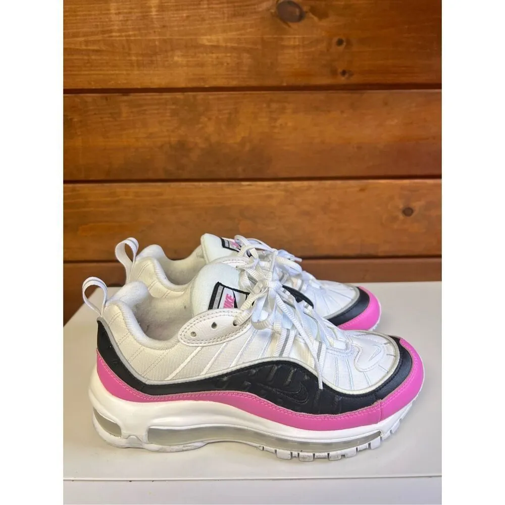 Nike Wmns Air Max 98 SE China Rose Pink White Sneaker AT6640-100 Size 6 - Image 2