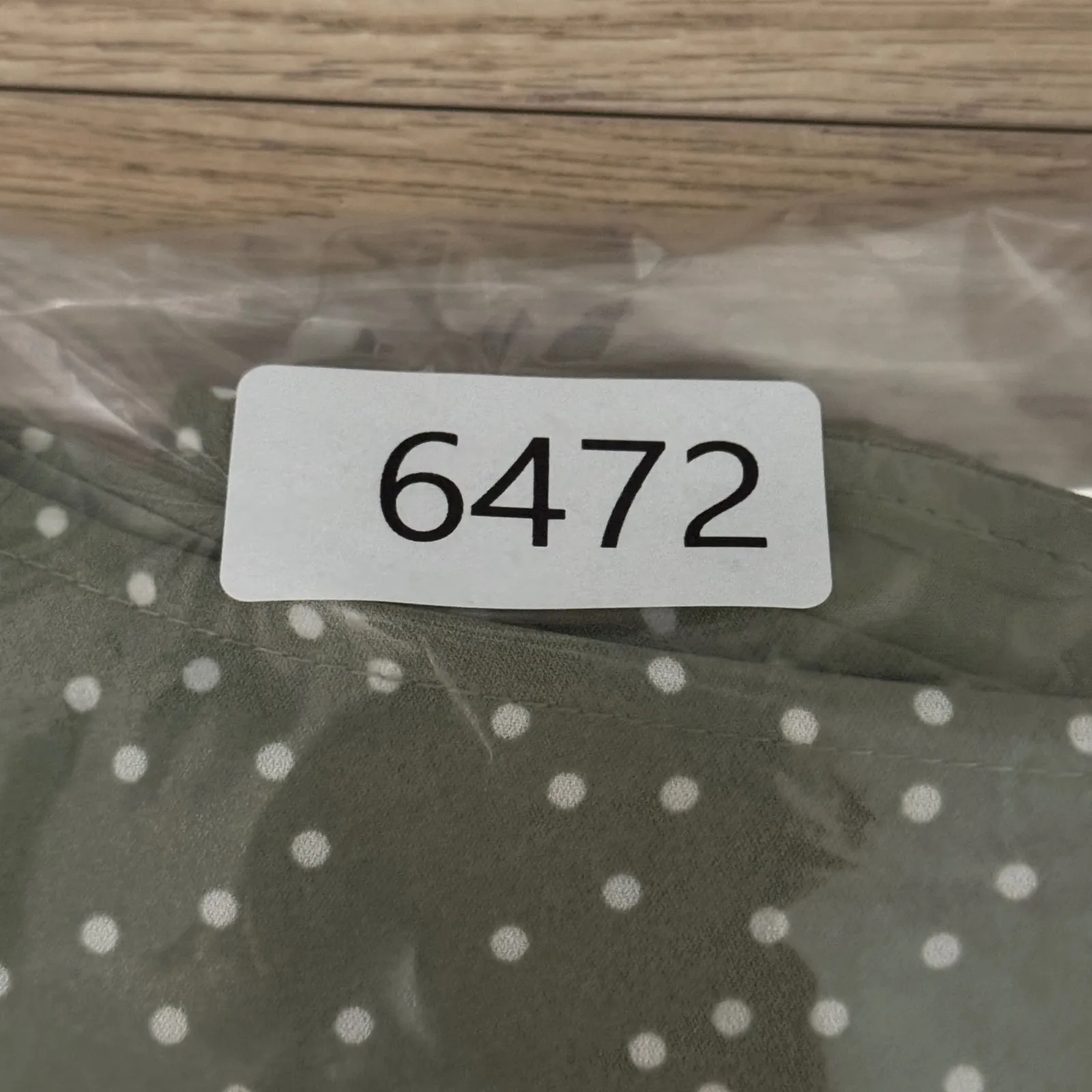 Paper Crane Skirt Polka Dot A-Line Midi Casual Career Party Green White‎ Size S - Image 10