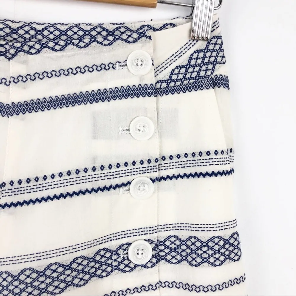 New Revolve Capulet Culotte Wide Leg Stripped Pant in Cream & Blue M - Image 9