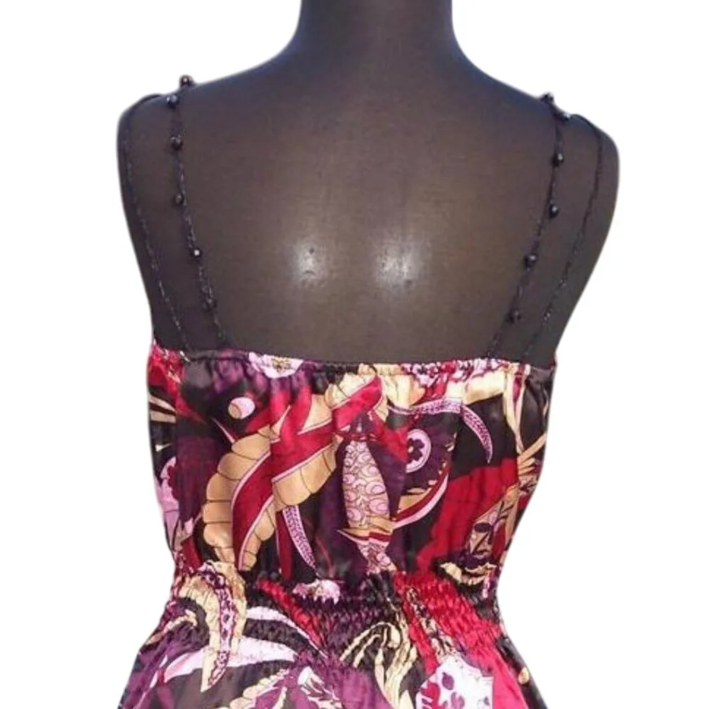 Cache Silk Crochet Bead Straps Chest and Back Top Gather Waist New NWT $118 - Image 8