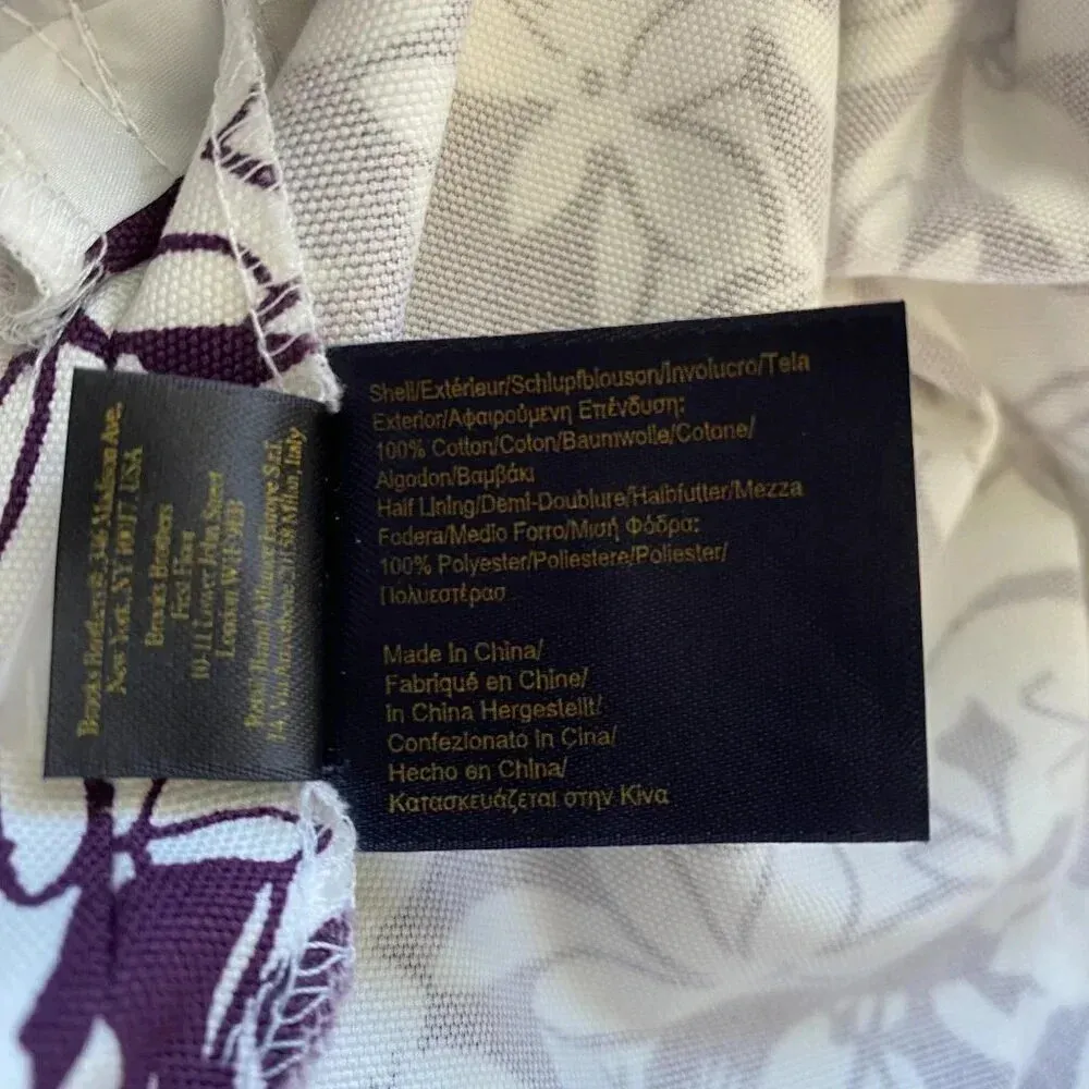 Brooks Brothers 346 Women's Size 16 Sleeveless Floral Sheath Dress Purple White - Image 15