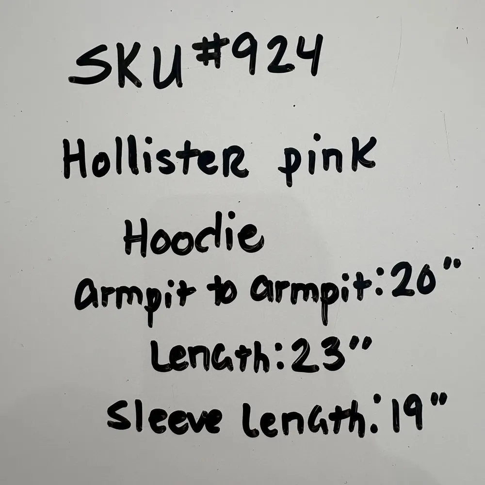 Hollister Medium Pullover Hoodie Dusty Light Pink Drawstring Pocket Front Pocket - Image 7