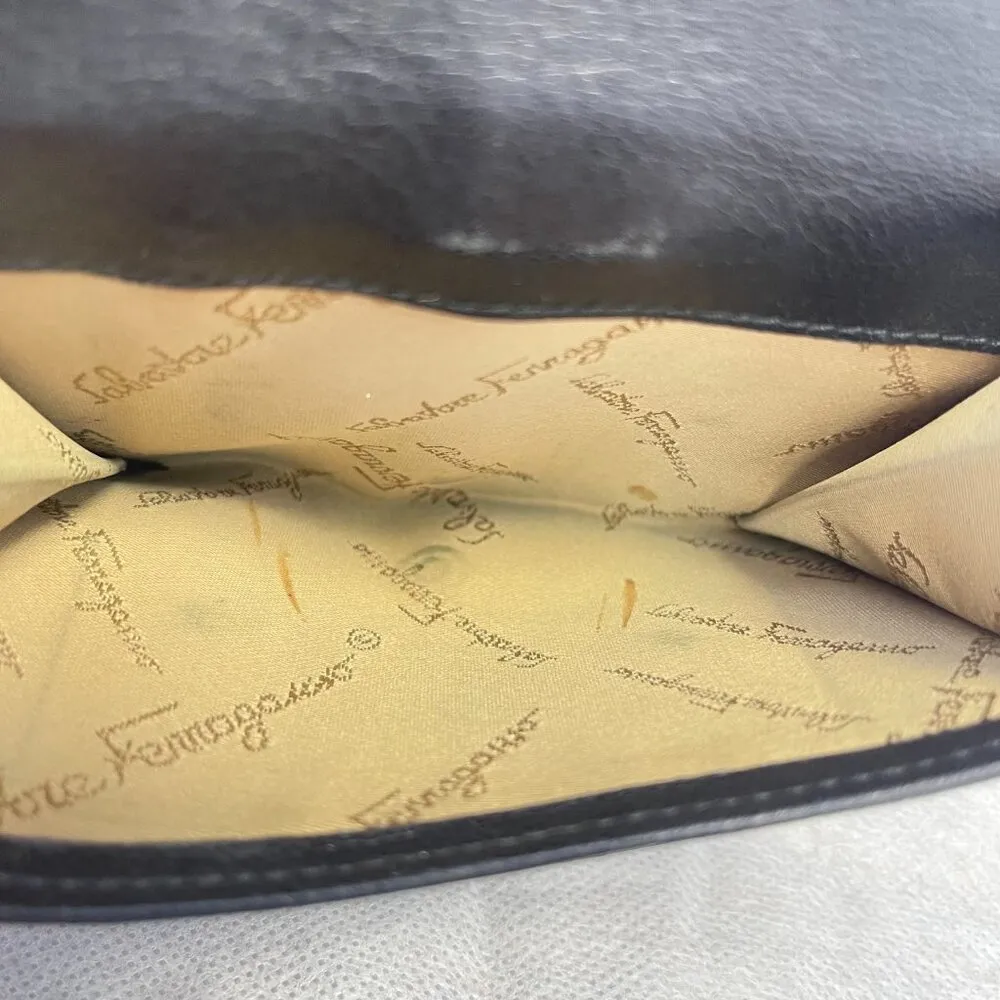 Salvatore Ferragamo Black Leather Bifold Wallet w/ Bamboo Gancini - Preowned - Image 12