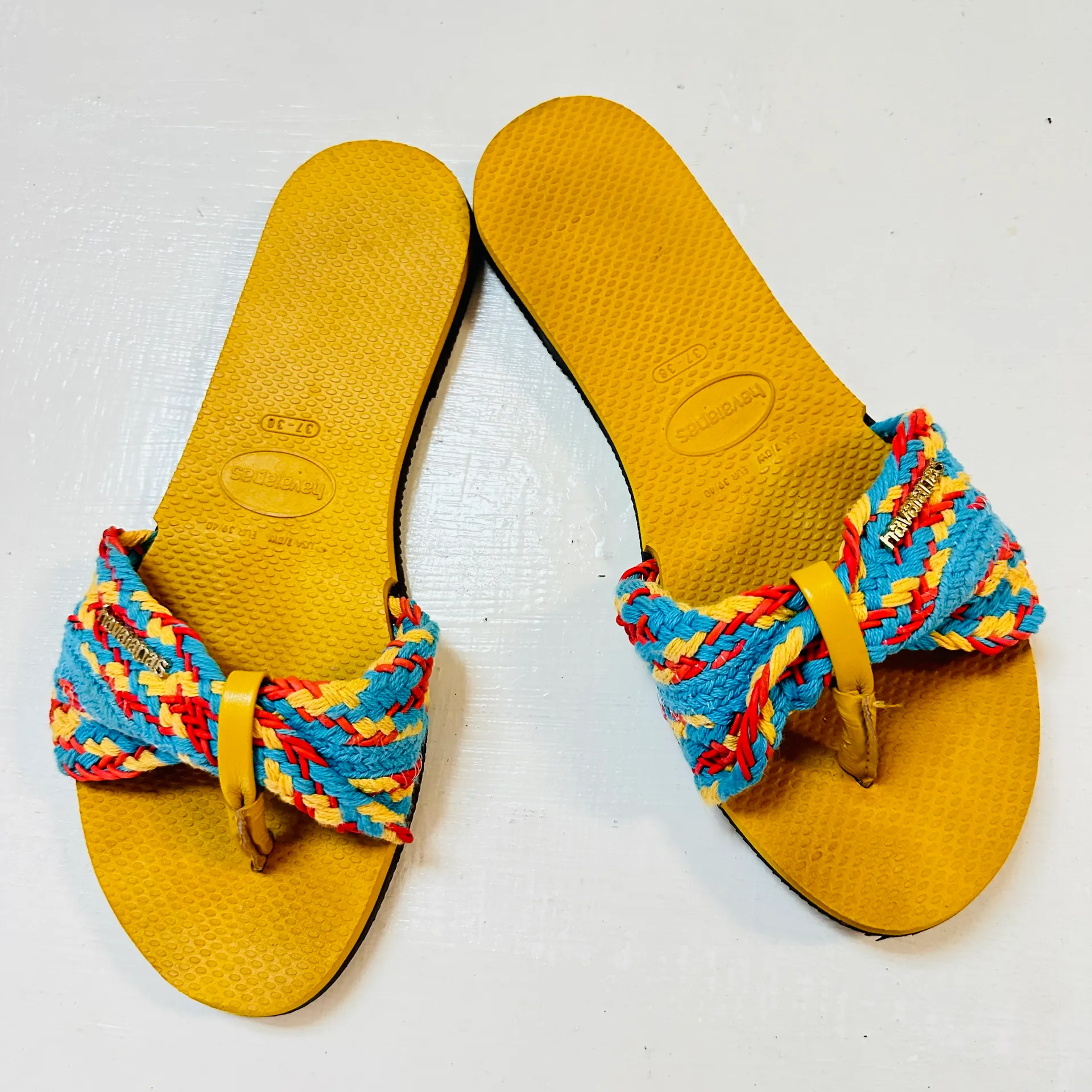 Havaianas Women's Slim Flip Flop Sandals - Yellow, US 7/8 w - Image 3