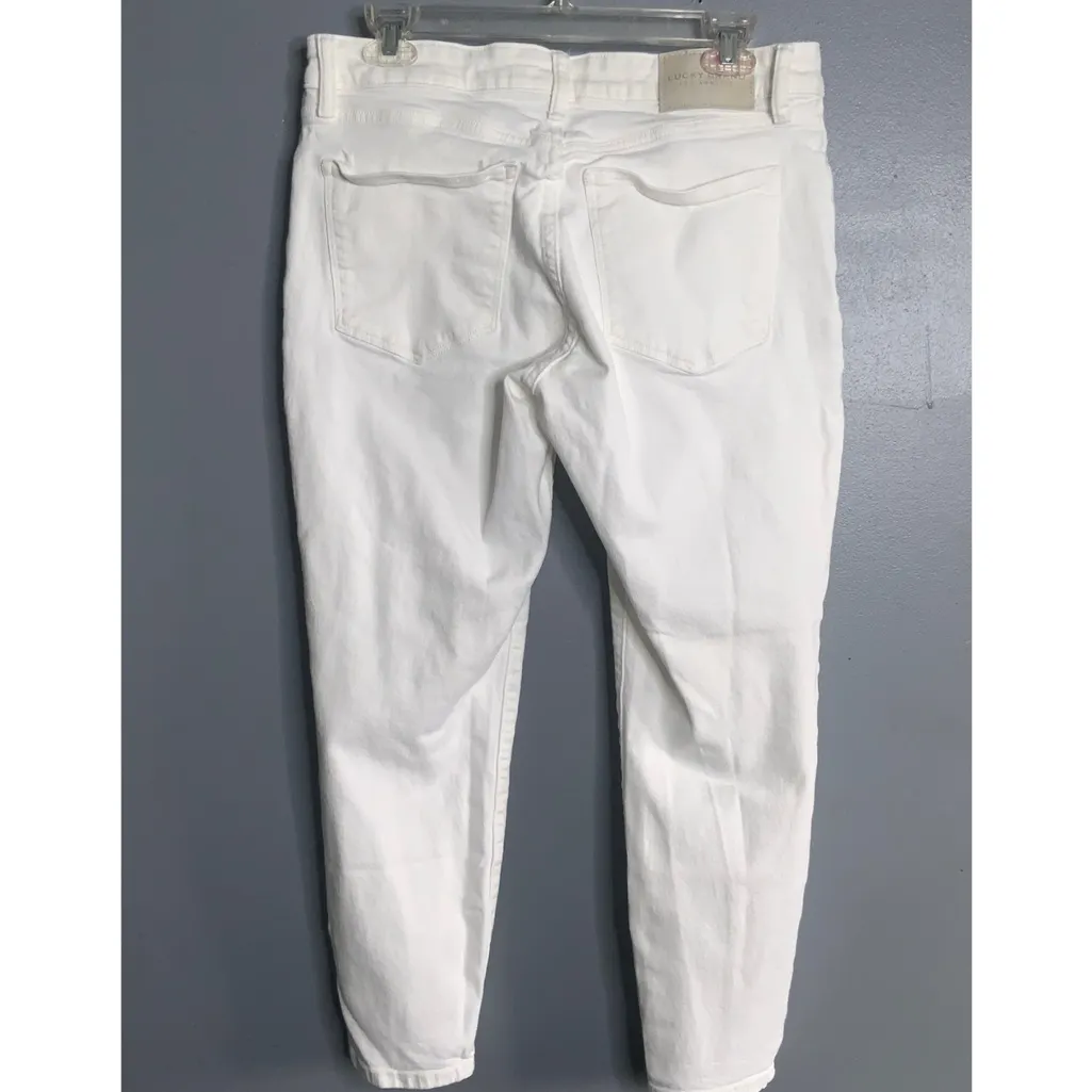 Lucky Brand Women’s White Lolita Cropped Low Rise Denim Jeans Size 10/30 - Image 4