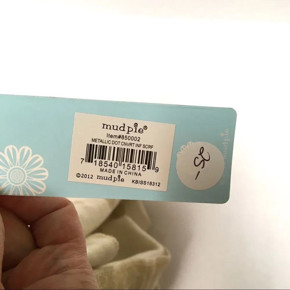 NWT Mud Pie convertible polkadot scarf OS - Image 6