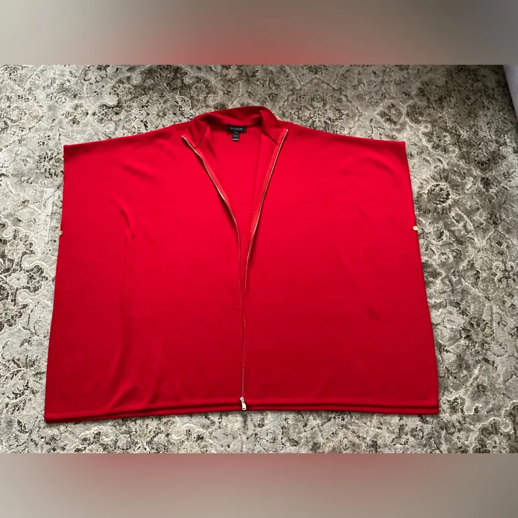 Elegant Red Women's Sweater knit cape/ cardigan 🌹🌹🌹 - Image 9