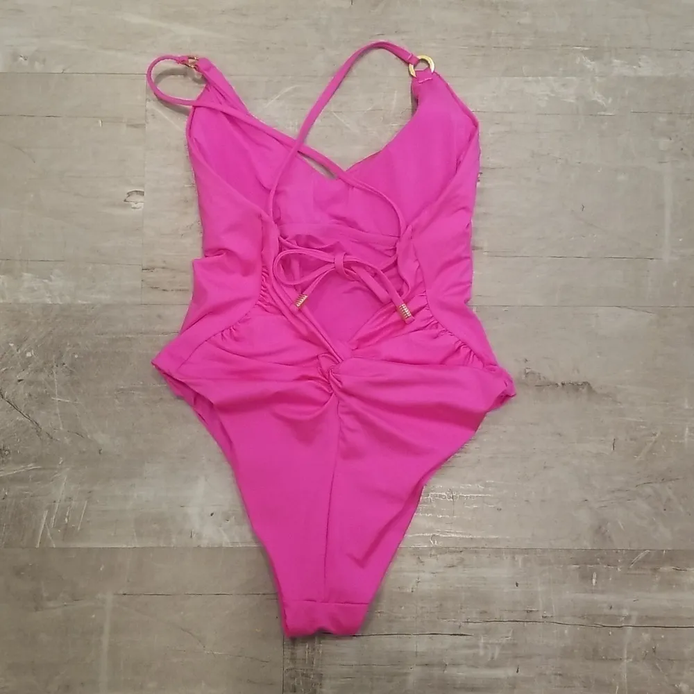 💕TRINA TURK💕 Monaco Convertible One Piece Swimsuit ~ Pitaya Pink 4 NWT - Image 7