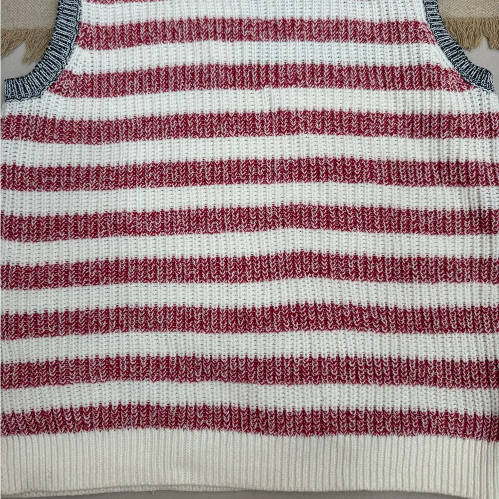 Lucky Brand Women's American Flag Knit Sweater Tank Top Size S - Image 7
