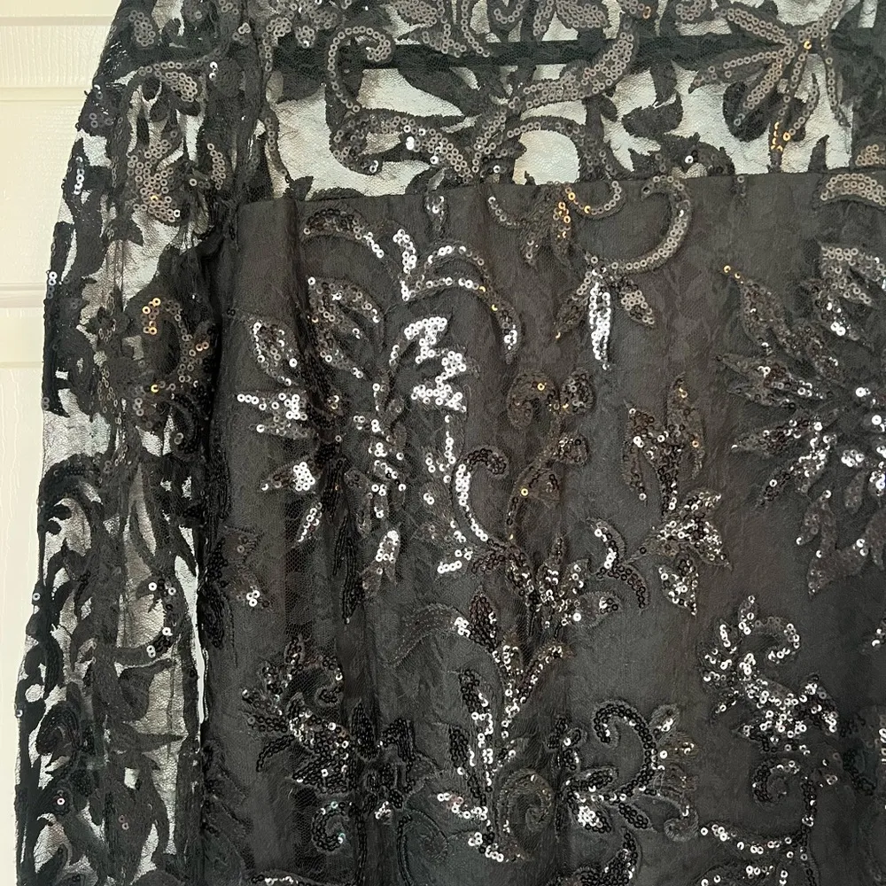 Revolve Cupcakes and Cashmere Callista Dress in Black Size Small Lace Sequin - Image 7