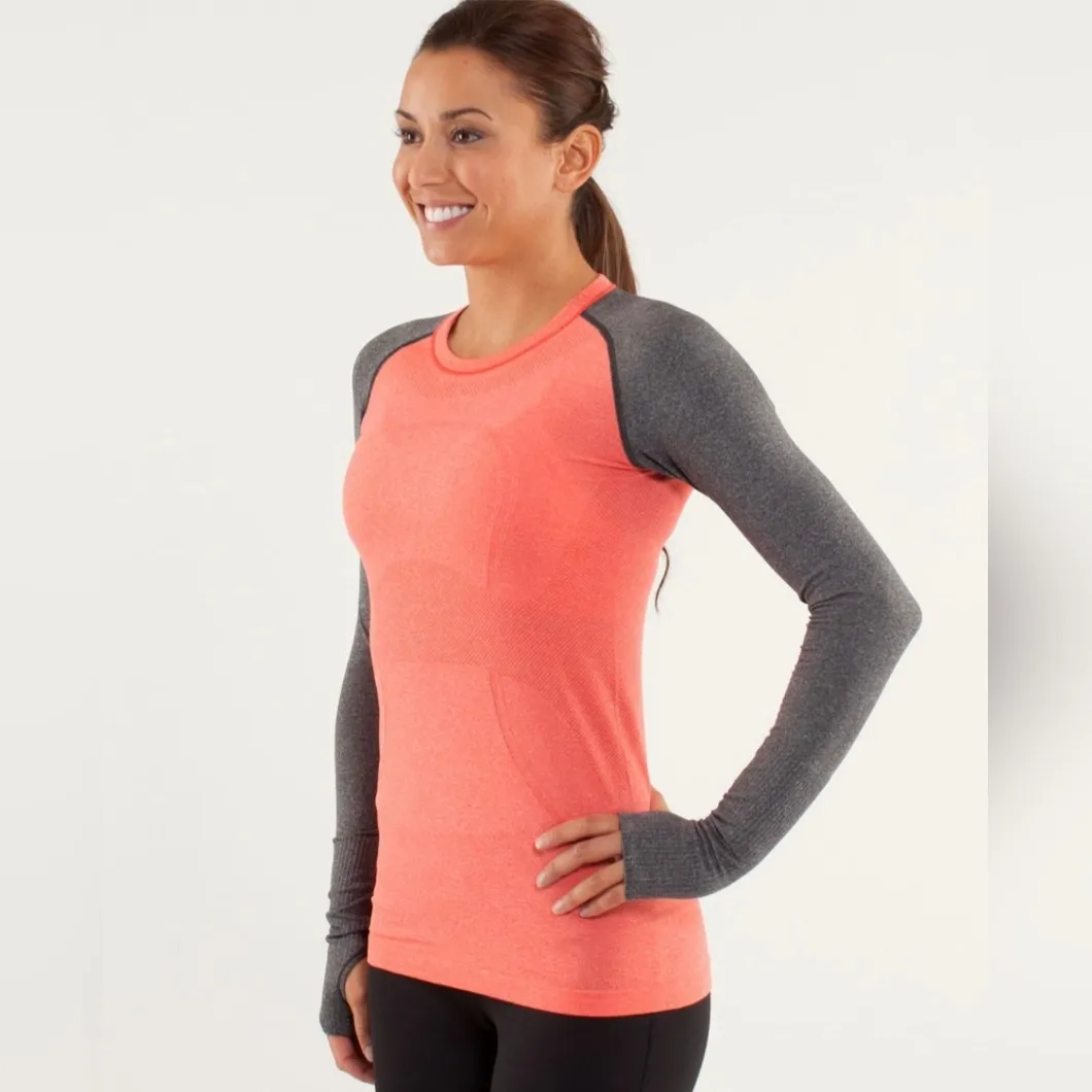Lululemon Run: Swiftly Tech Long Sleeve Love Red / Deep Coal 8 - Image 3