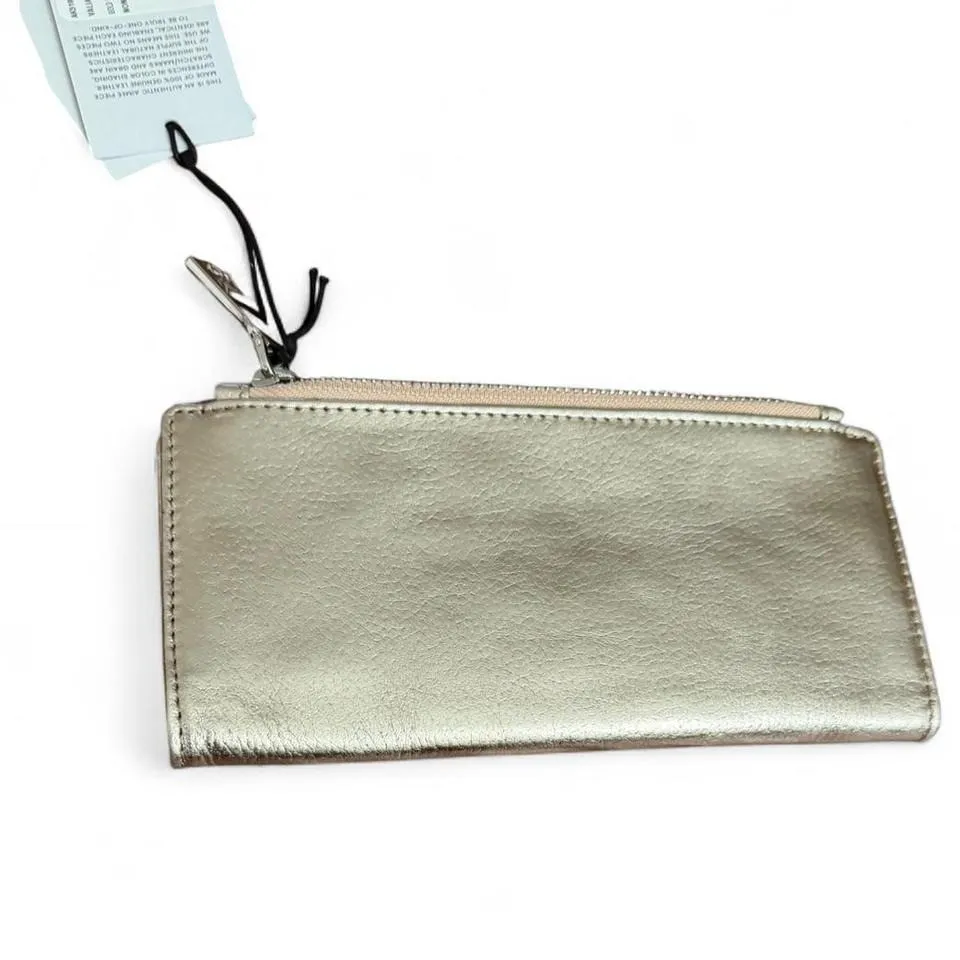 Metallic Shimmer Leather Wallet - Image 3
