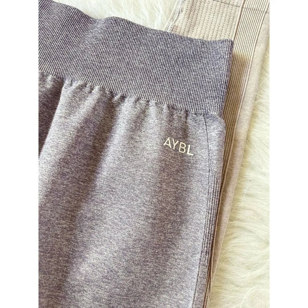 AYBL Pulse Seamless Purple Lilac Ombre Running Gym Workout Leggings Size Medium - Image 7