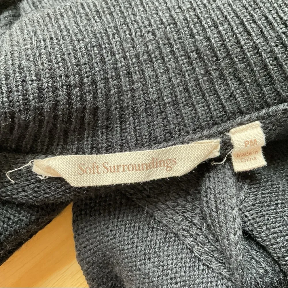 Soft Surroundings Button Down Wool Blend Cardigan Sweater Size PM - Image 8