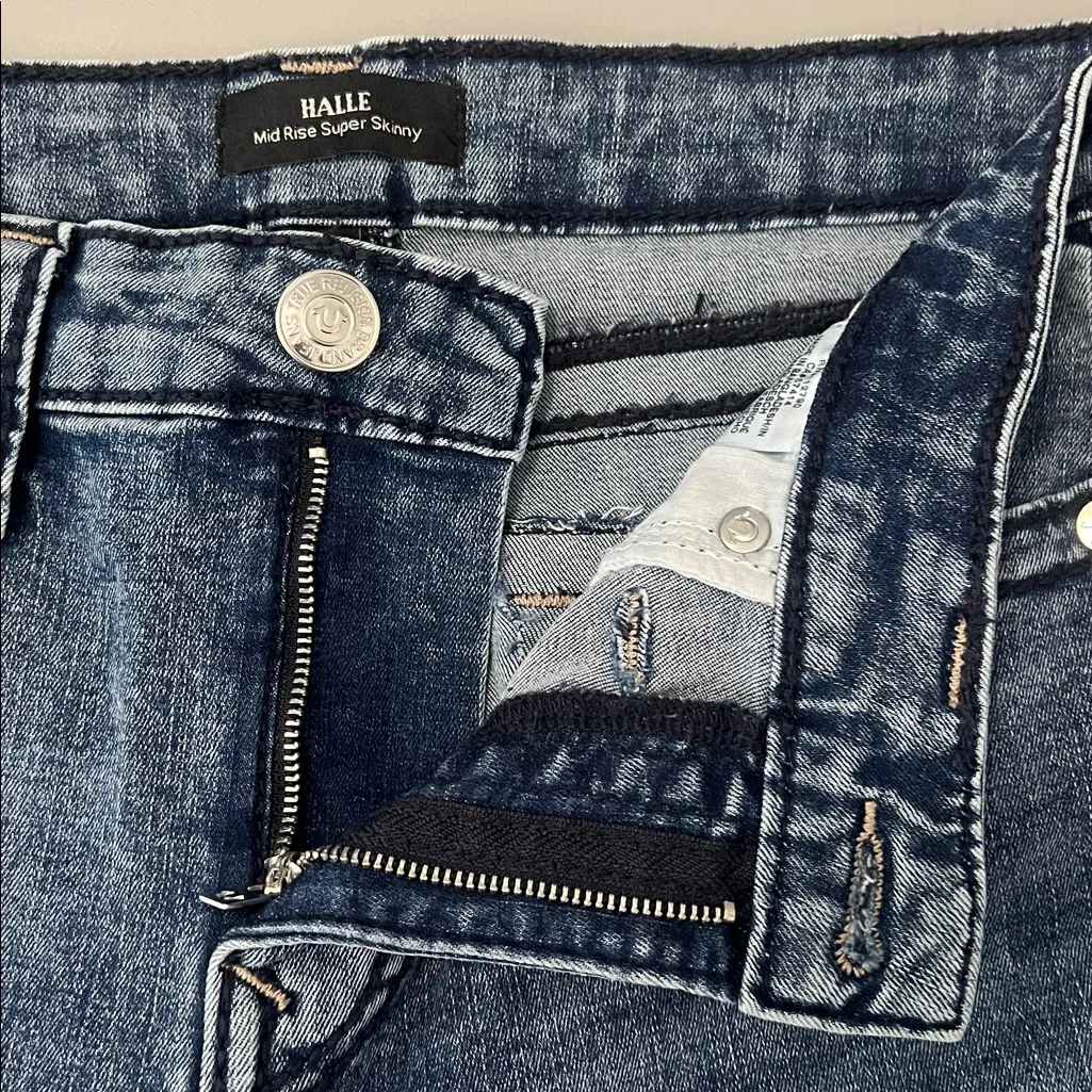 True Religion Halle Big T Mid Rise Super Skinny Size 28 - Image 6