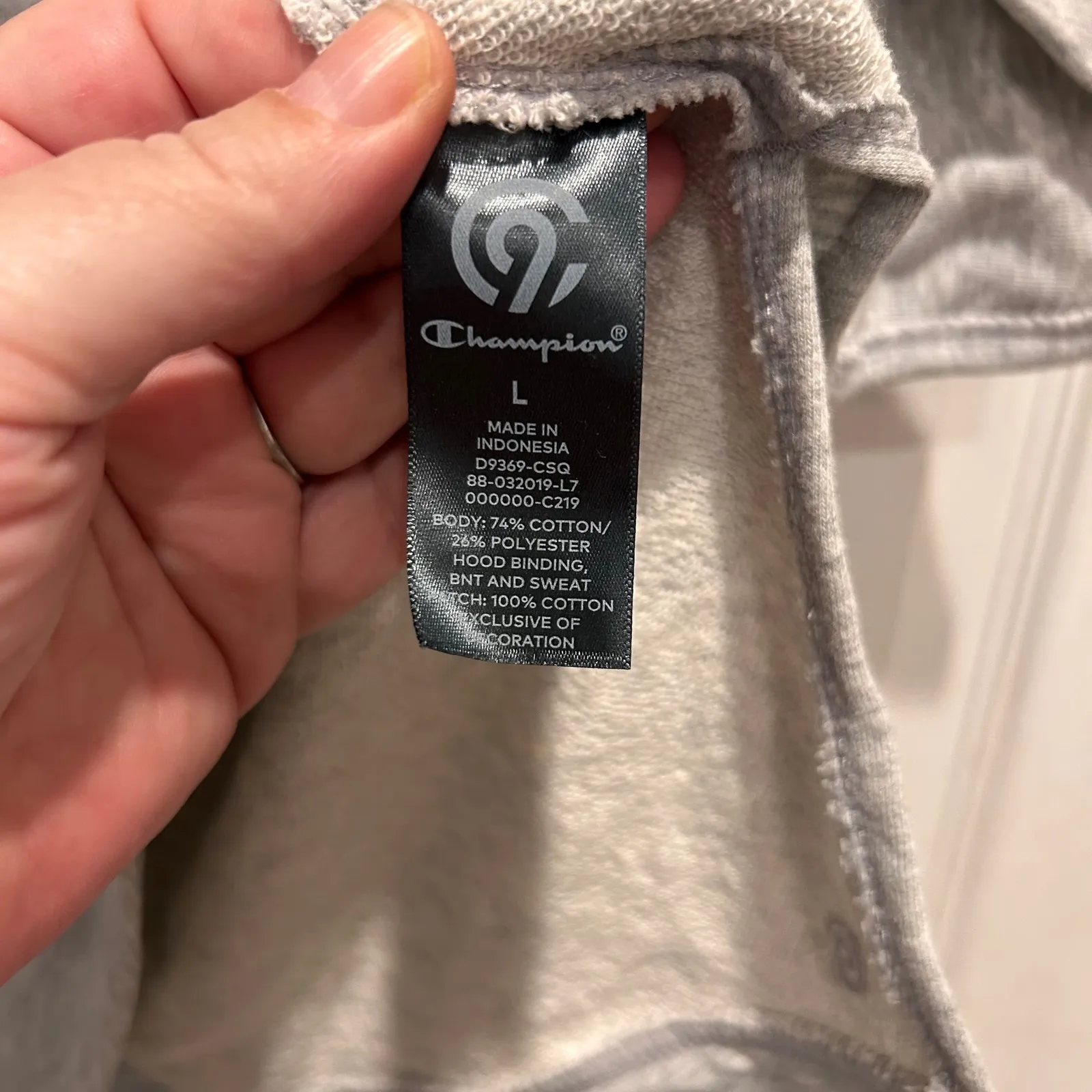 Champion Women‎ Gray Sleeveless Hoodie Sweatshirt Vest Pocket  L Workout Beach - Image 6