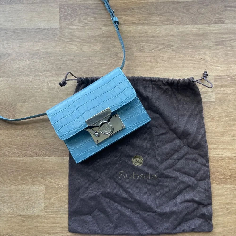 Saya • Pastel Blue Croc bag by Subella London - Image 2