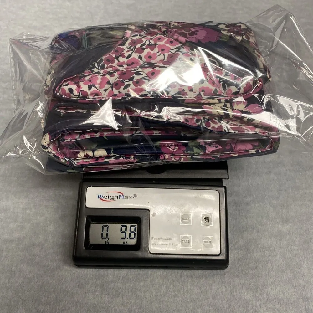 Appleseeds Reversible Quilted Vest Women Small Floral Pockets Full Zip Pink Blue - Image 11