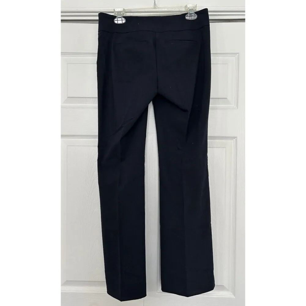 Ann Taylor Modern Slacks Mid-Rise Boot Cut Leg Navy Blue Size 2 - Image 3