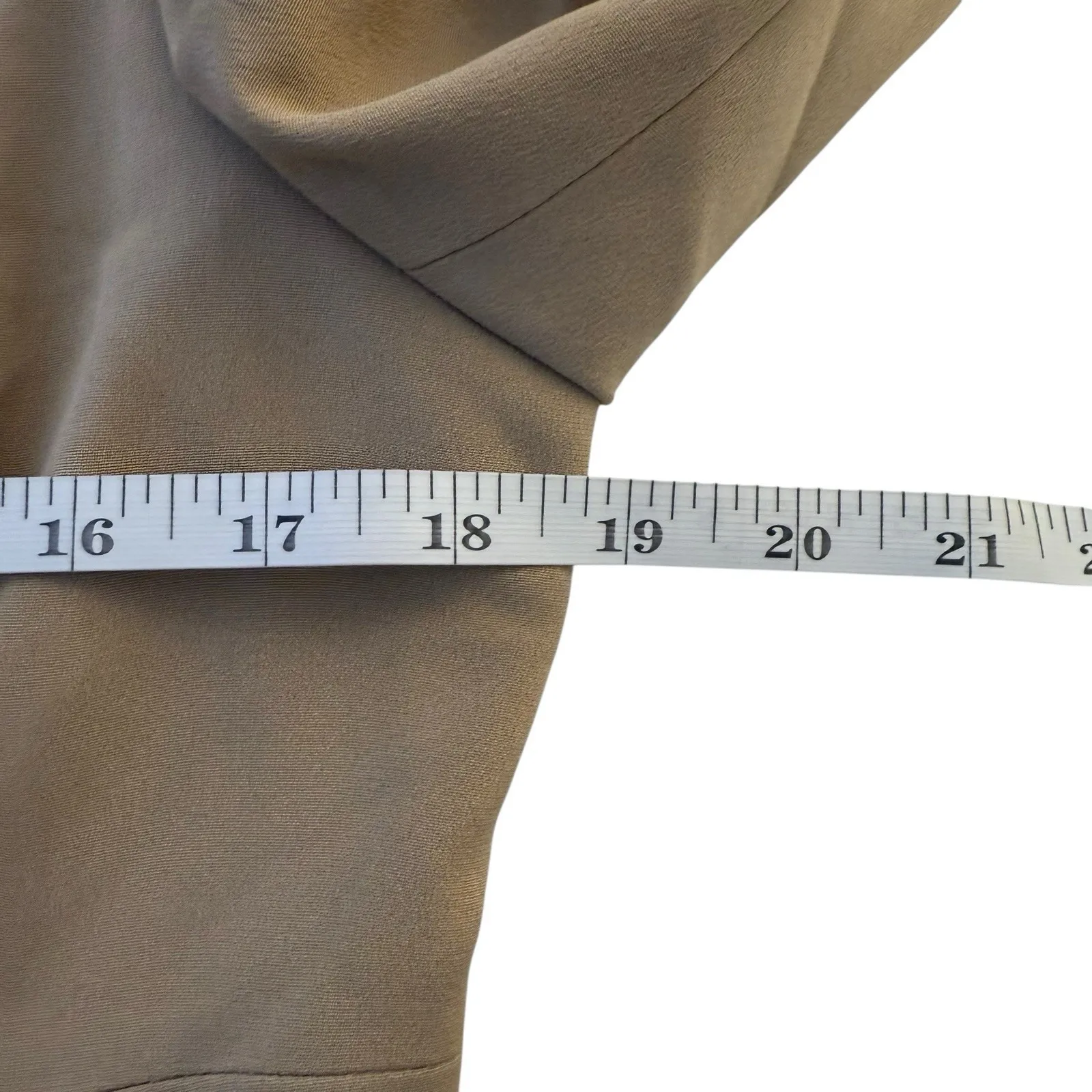 Vtg Talbots Tan‎ Silk One Button Blazer Jacket Size 8 Office Career Professional - Image 6