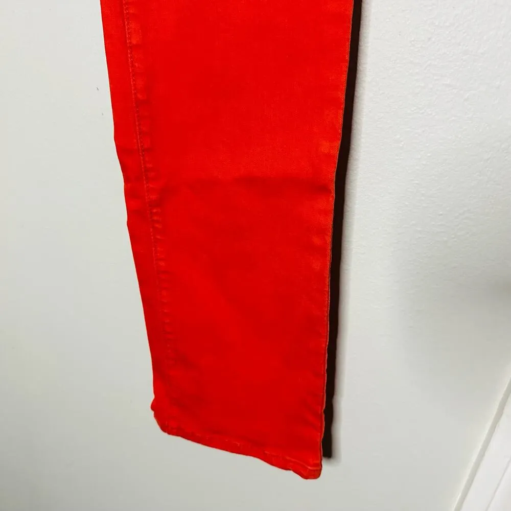 ANN TAYLOR Women's Red Modern Fit Poppy Straight Leg Denim Jeans Size 4 - Image 8