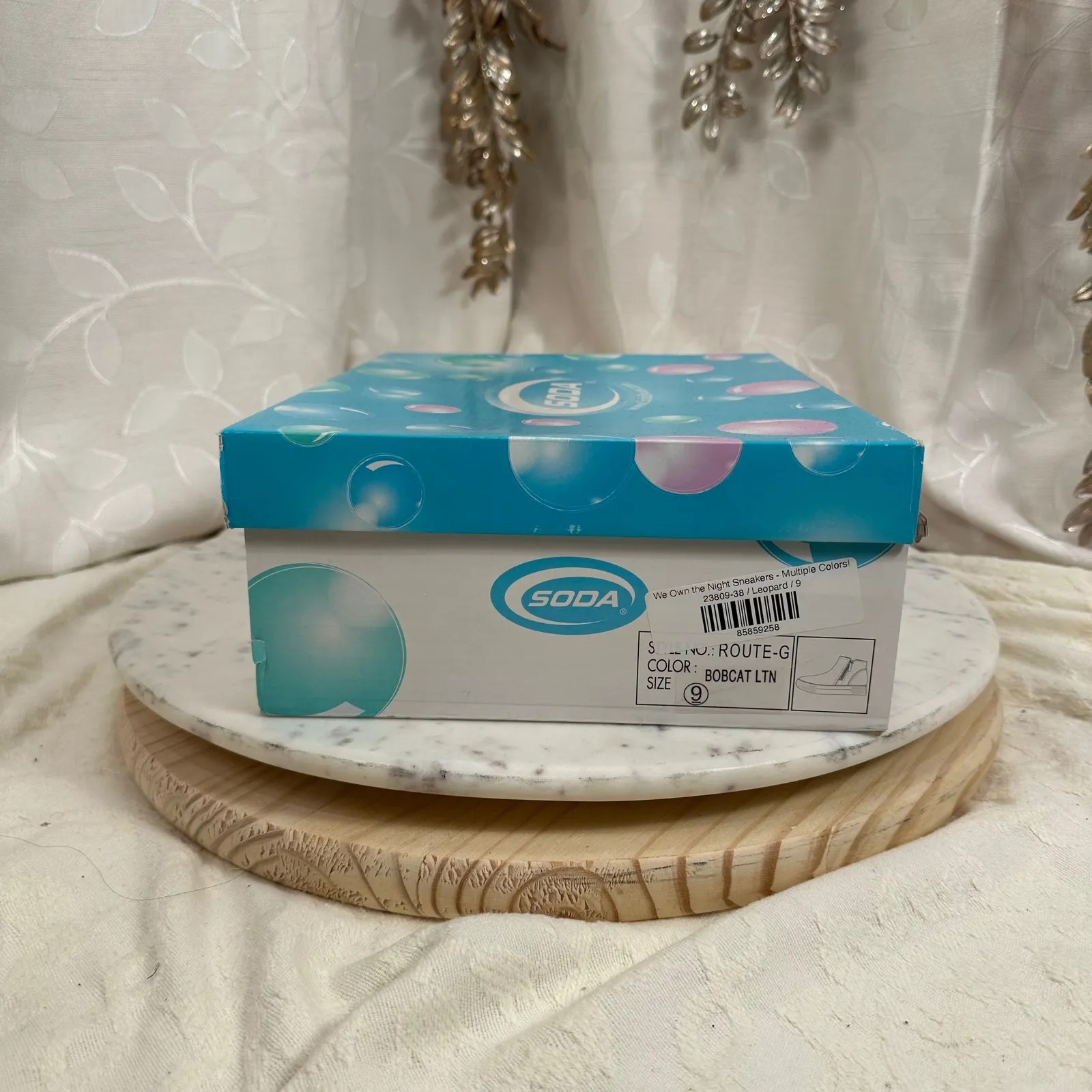 SODA‎ Bobcat Ltn Leopard Print High Top Sneakers Platform Size 9 Women's Shoes - Image 10