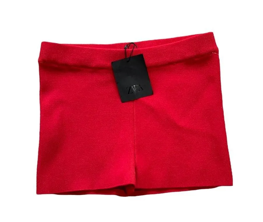 NWT ZARA RIB SHORTS HIGH WAISTED BLOGGERS FAV SMALL - Image 10