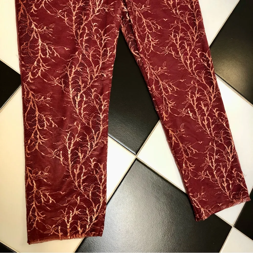 Katie May Venus Spaghetti Strap Corset Top Stretchy Jumpsuit Red & Rose Gold Med - Image 9