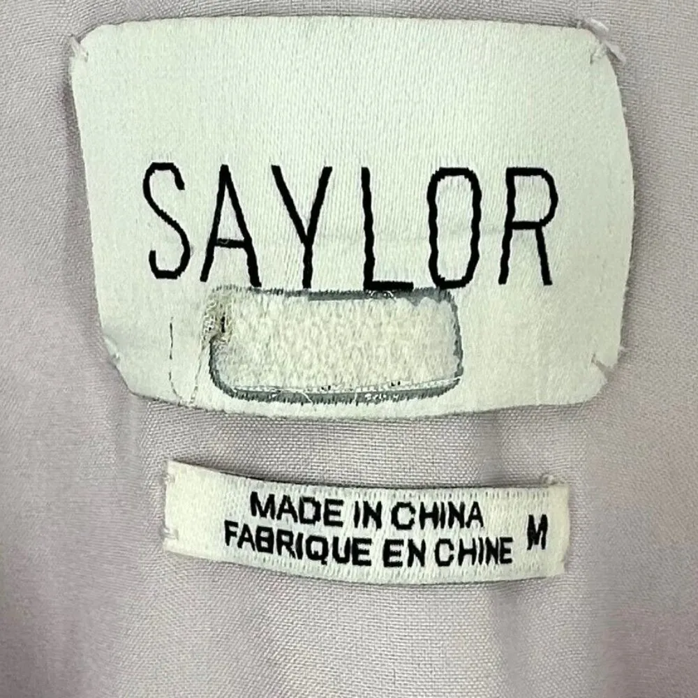 SAYLOR Lilac Purple Lace Adwoa Ruffled Mini Dress Size Medium - Image 7