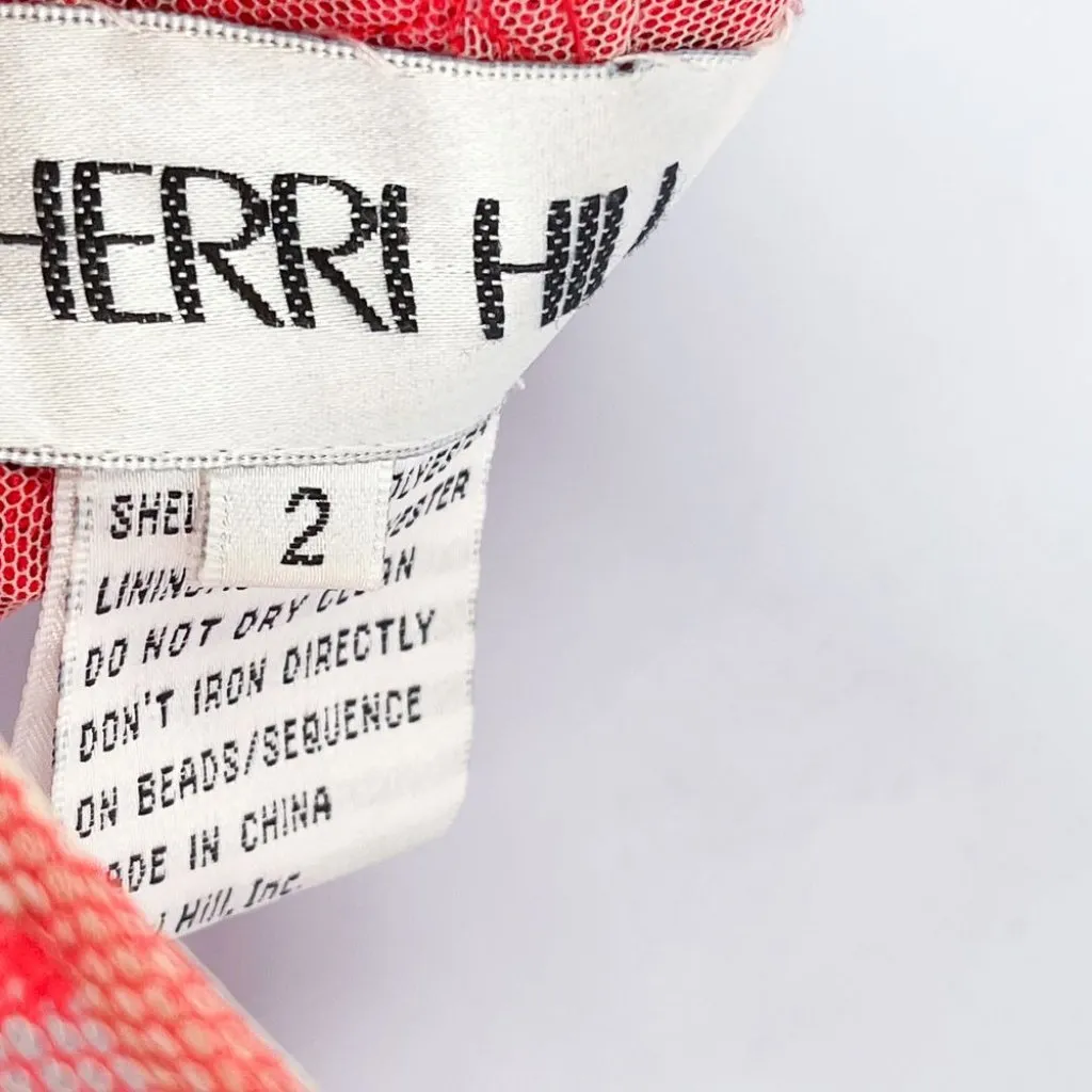 Sherri Hill Sheer Lace Beaded Rhinestone Backless Embellished Gown Dress 11127 - Image 15