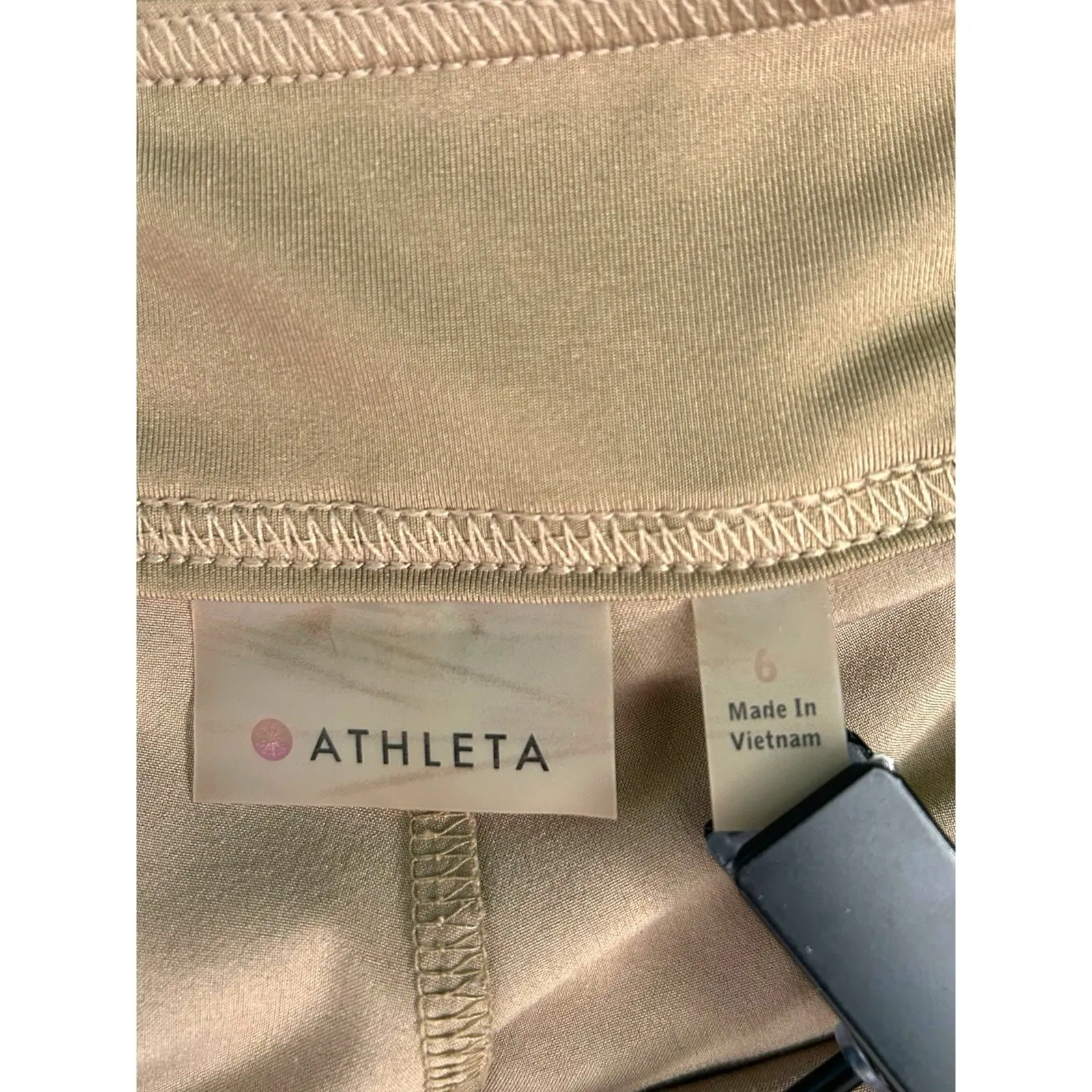 Athleta Women's Tan Khaki Brown Athletic Tiered Skirt Skort Athletic Tennis Sz 6 - Image 3