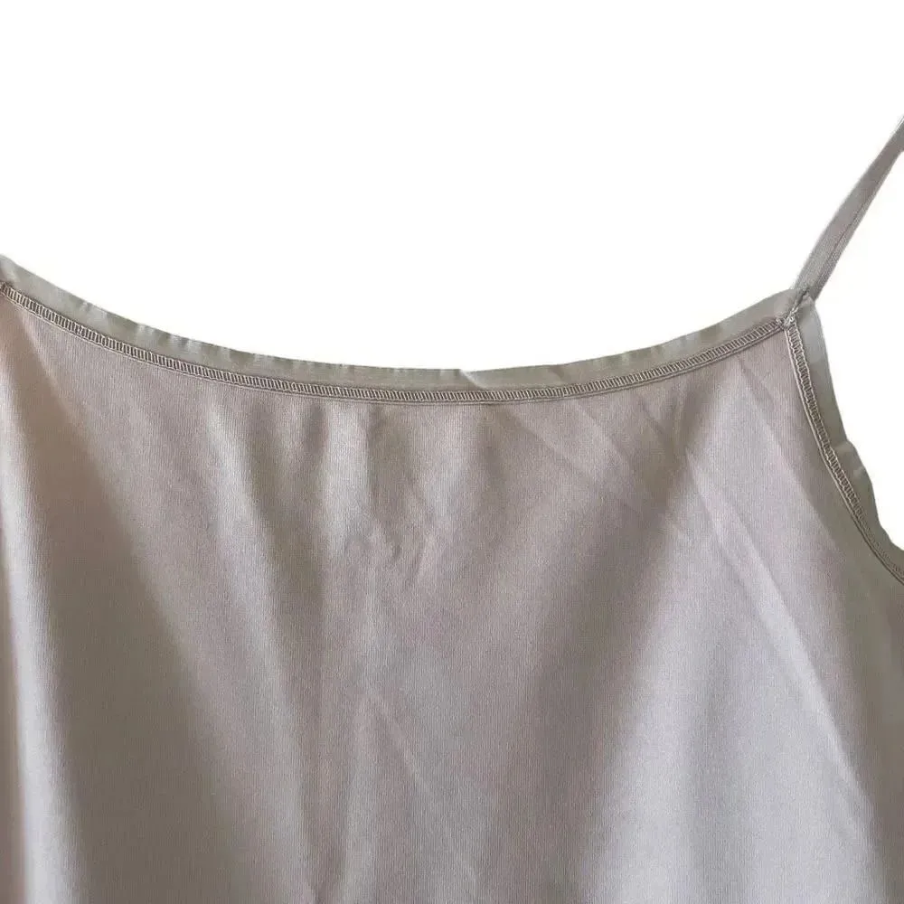 Ann Taylor Tan Solid Basic Undershirt Lightweight Camisole Tank Top SZ S # 1601 - Image 3