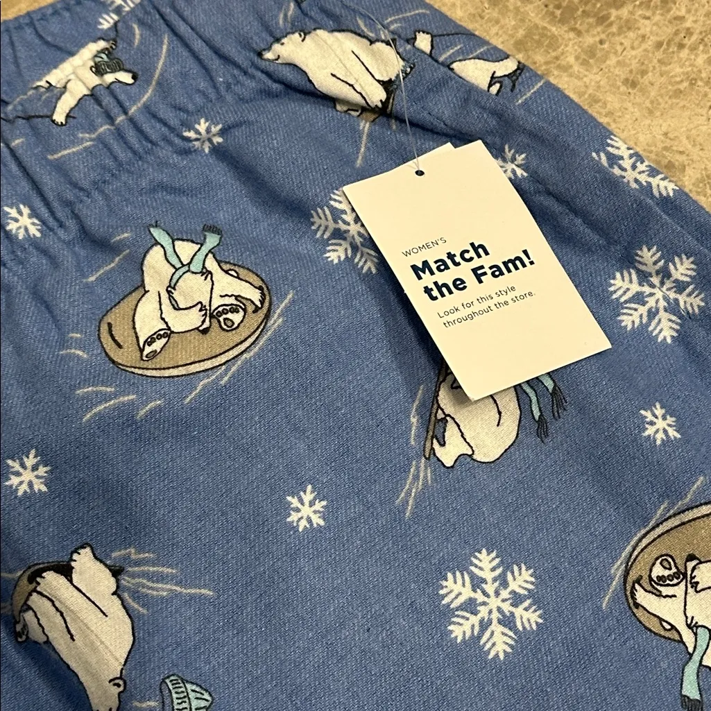 Old Navy Mid-Rise Printed Flannel Pajama Pants NEW Bears That Sleigh  3X - Image 8