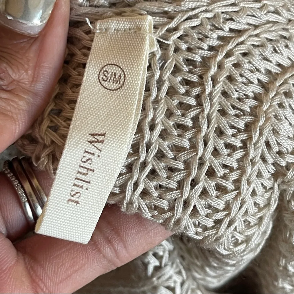 WISHLIST | Tan Knit Cross Back Sweater Sz S/M - Image 6