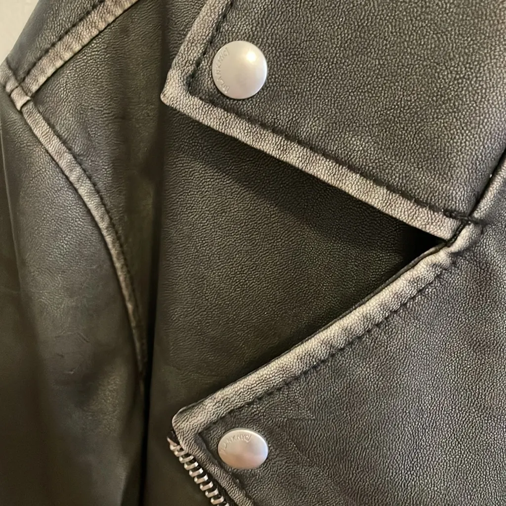 Black BLANKNYC Faux Leather Belted Moto Jacket Size XS - Image 8