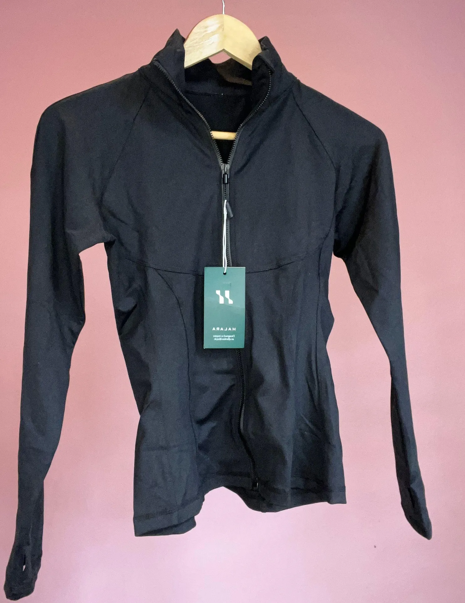 Halara Black  Cropped 1/4 Zip - Image 2