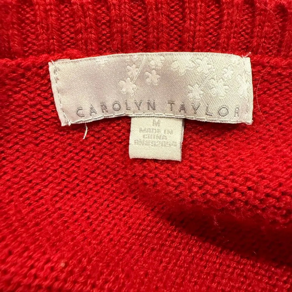 Carolyn Taylor Women’s Snowman Christmas Sweater Size M - Image 4