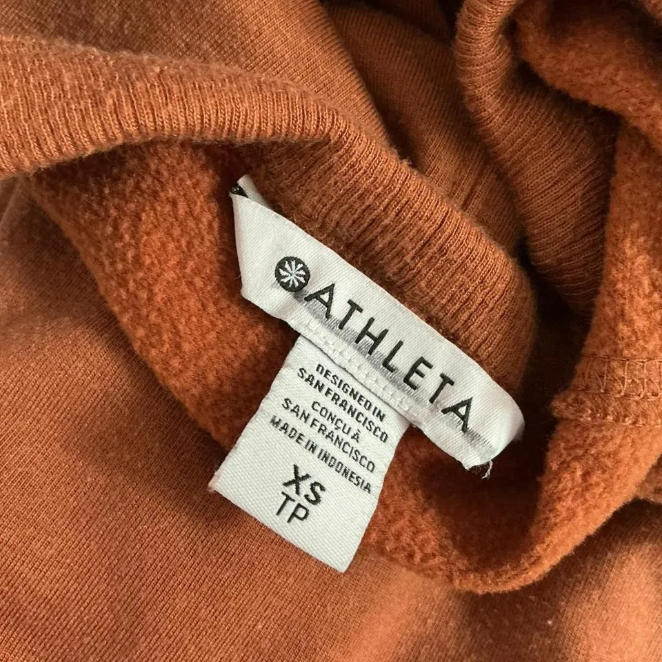 Athleta XS TP Brown Long Sleeve Sweatshirt Cozy Raglan Pullover Top‎ - Image 3