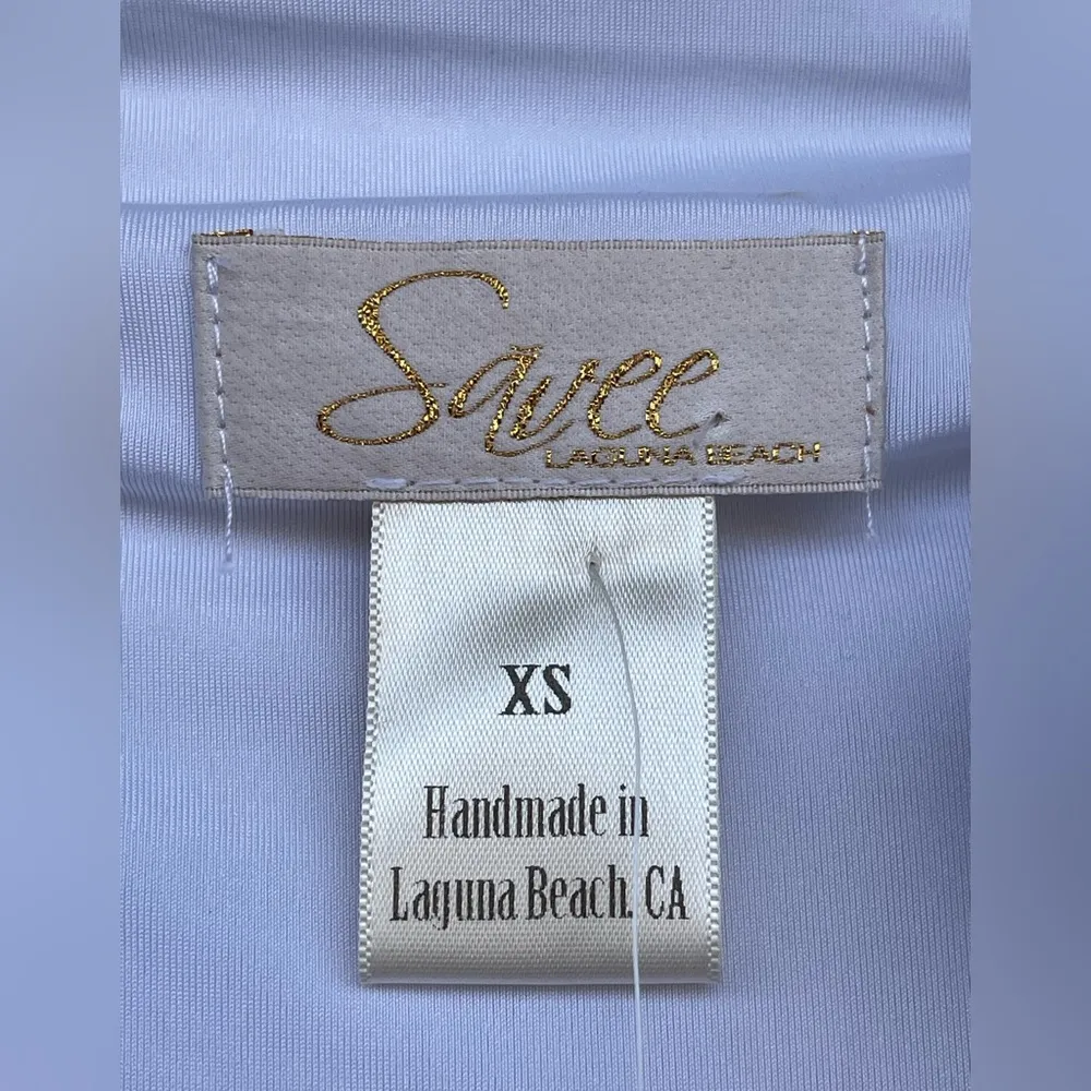 Savee Couture Laguna Beach watercolor dress size XS NWT Blue - Image 6