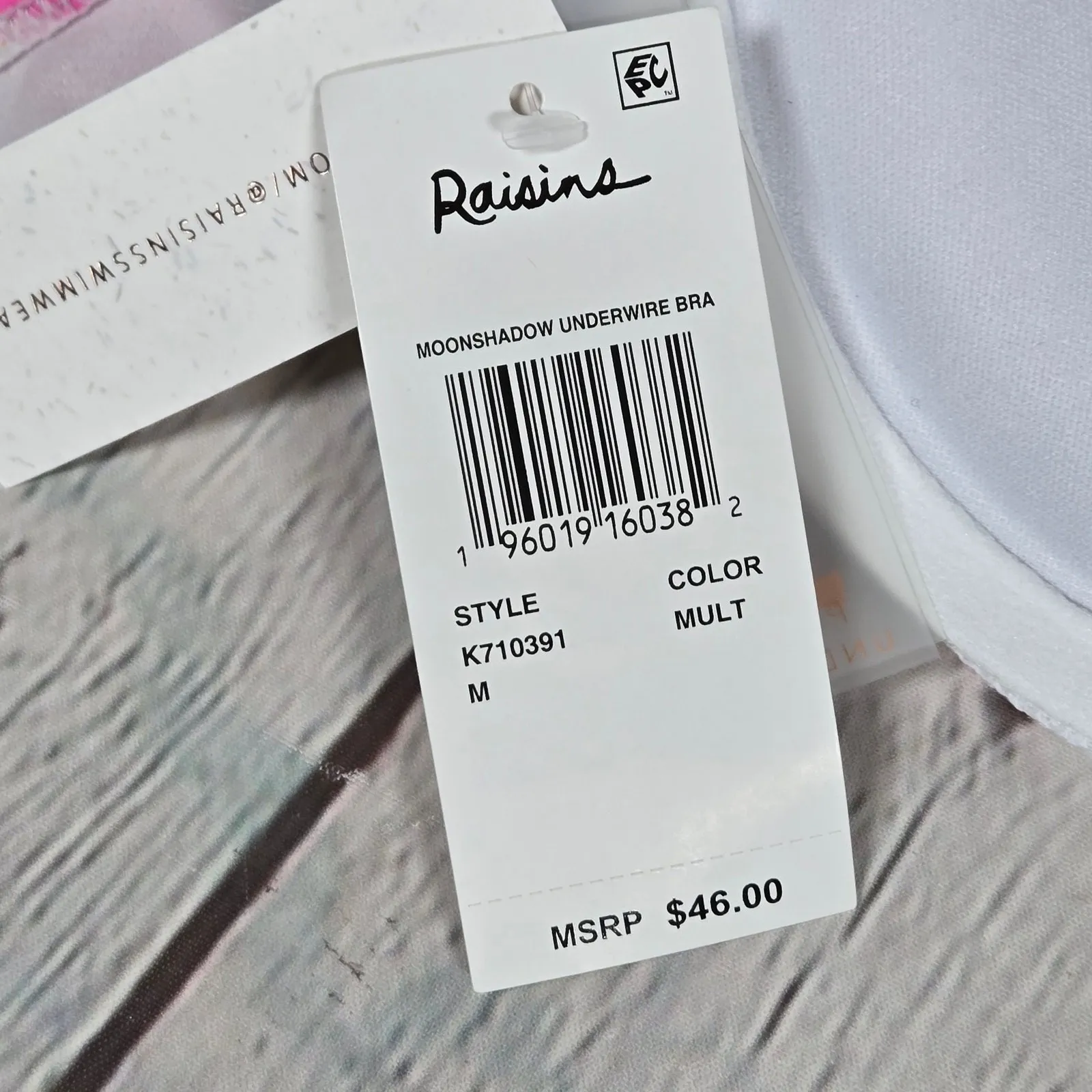 Raisins Moonshadow Underwire Bra Bikini Top In Kaleidoscope Dreams Multi M NWT - Image 8