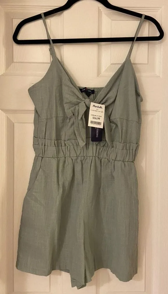 Sage Olive Green Romper - Image 2