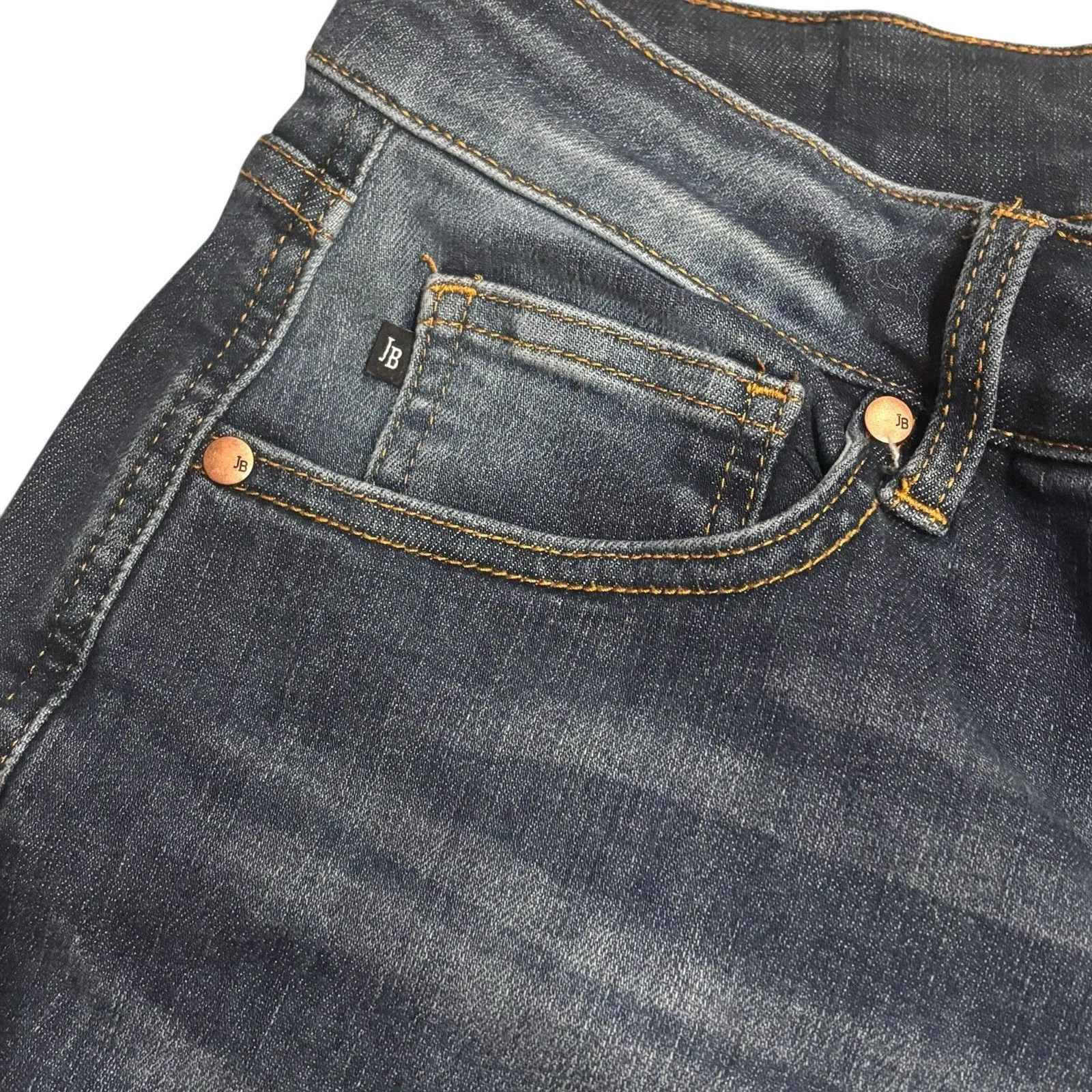 Judy Blue Jeans Womens 14 W Blue Denim Dark Wash Wide Leg High Rise Cropped - Image 5