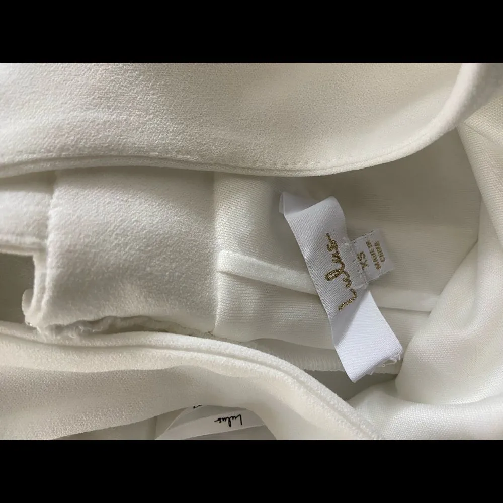 White Long Square Neck Dress - Image 6