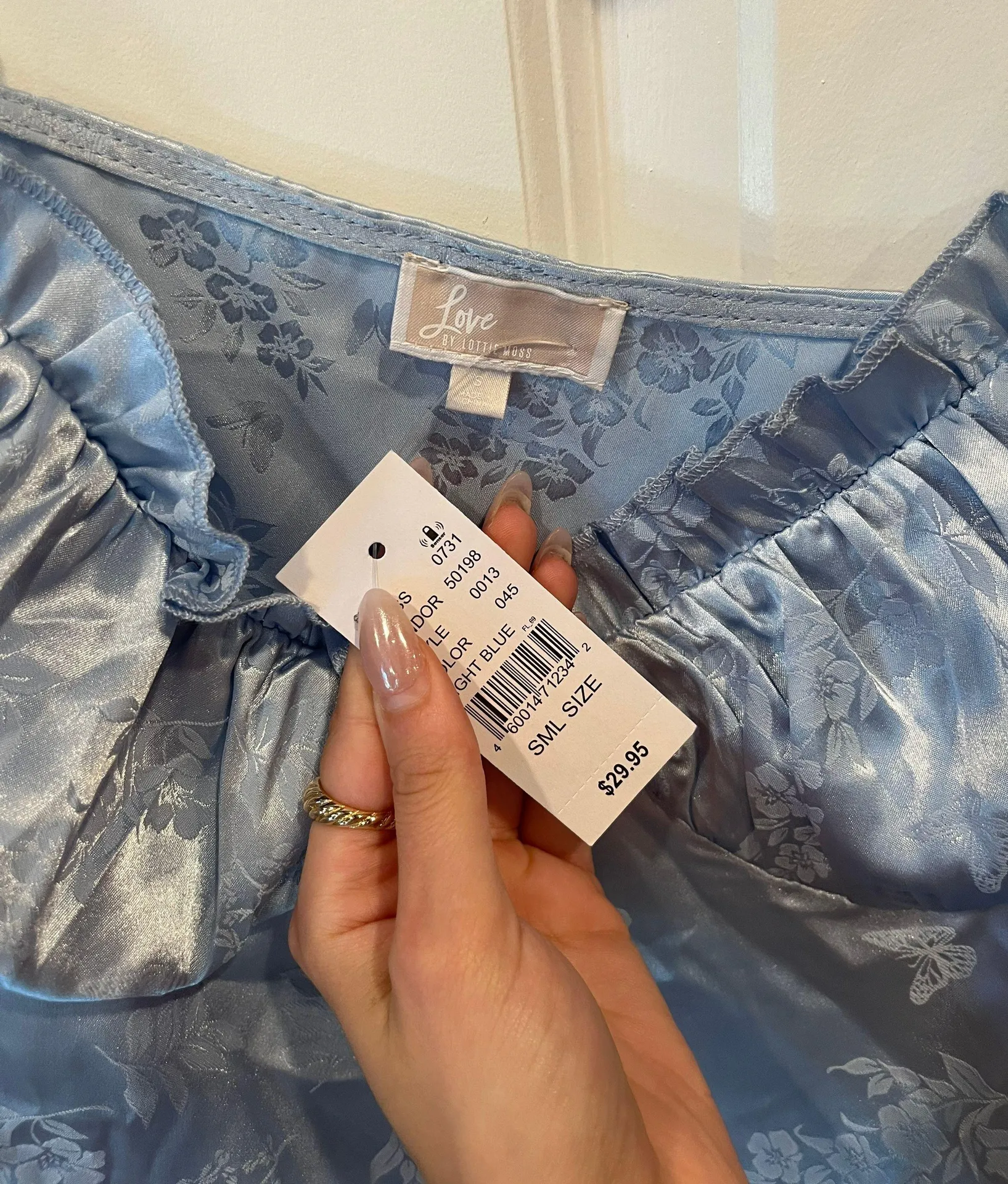 baby blue satin tank - Image 3