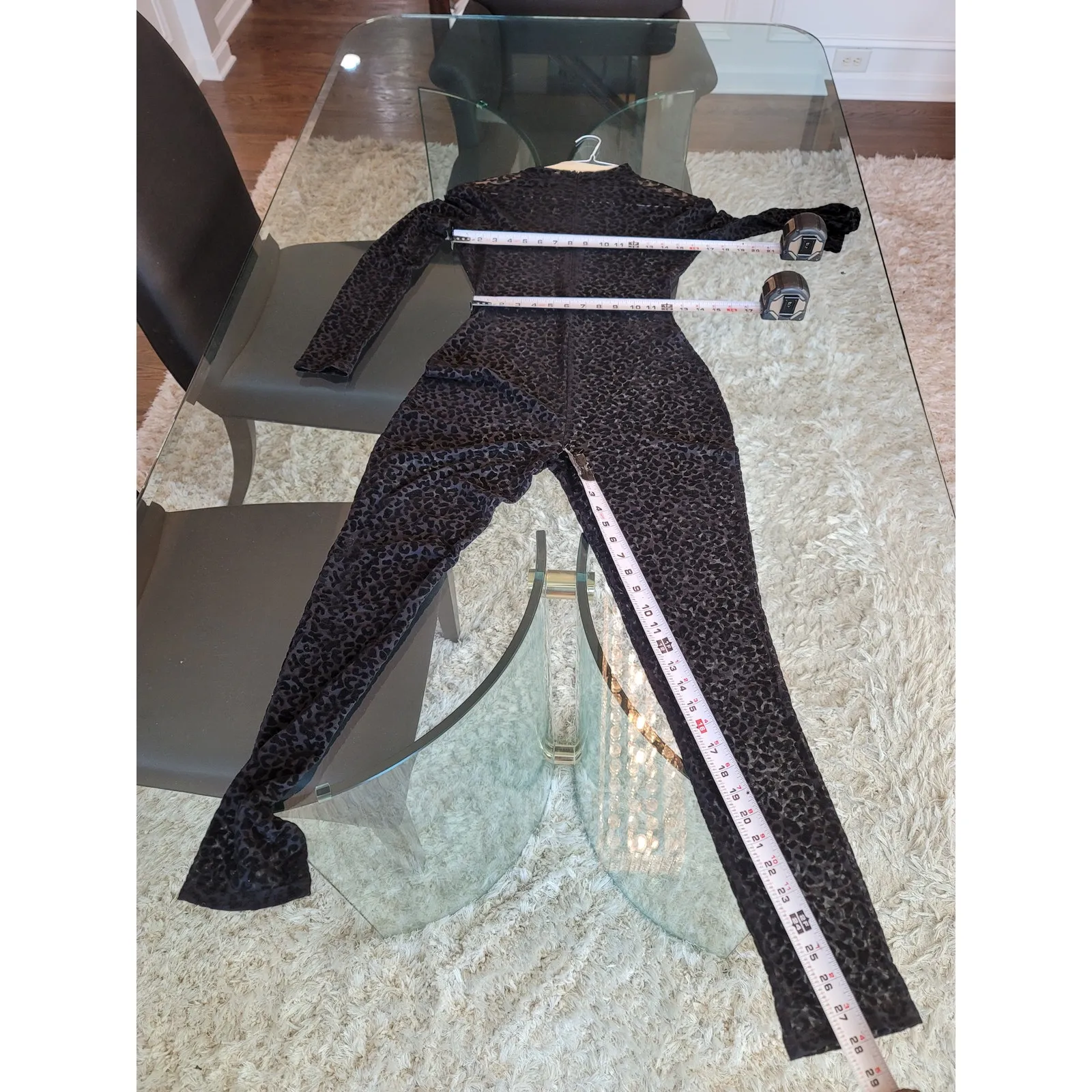 Lane Bryant Jumpsuit Women Size S Brown Metallic Wide Leg Long Sleeve Belted - Image 11